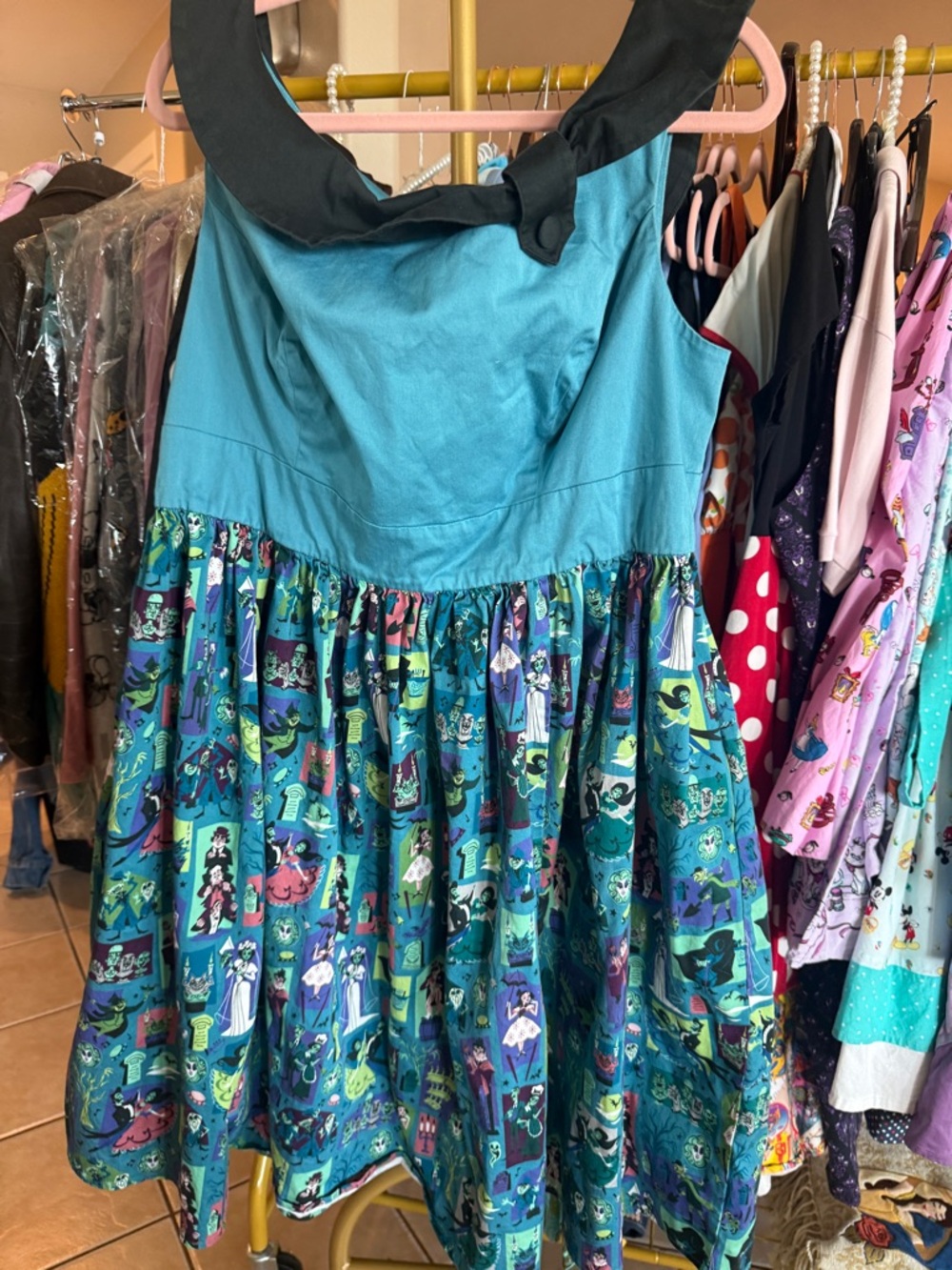 Disney Dress Shop Teal and Black Haunted Mansion